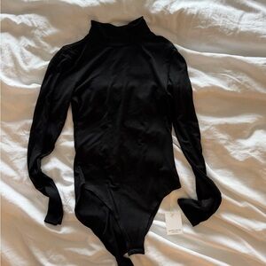 Black Long sleeve mock neck bodysuit